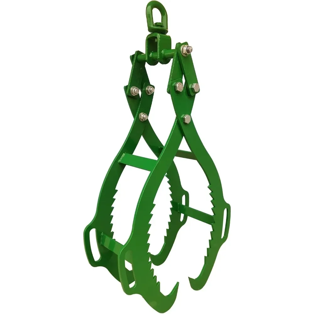 

4 Claw Log Lifting Tongs Timber Claw Hook, 32in - Heavy Duty Grapple Timber Claw, Lumber Skidding Tongs Logging Grabber