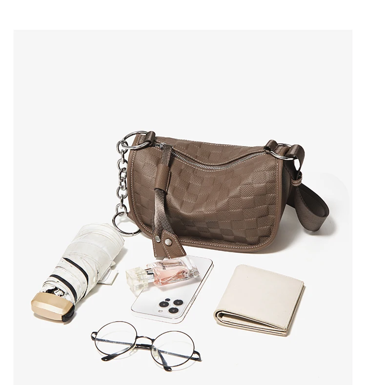 FOXER Damen Leder Sling Umhängetasche Mädchen Kleine Umhängetasche Handtasche – Detail 8