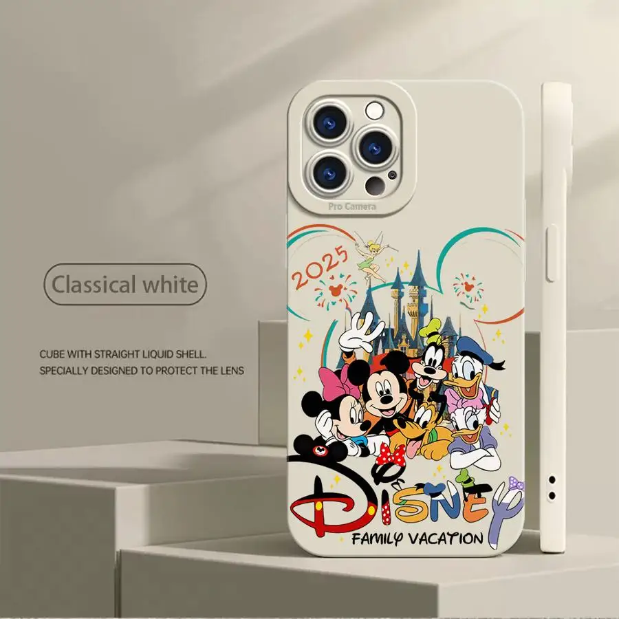 Cute Disney Mickey Minnie Phone Case for Apple iPhone 13 15 16 Pro Max 14 13 Pro 11 12 14 Plus Soft TPU Back Cover case