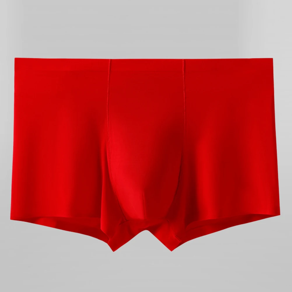 

Мужское нижнее белье базового стиля для сна, бесшовные боксеры, удобная посадка, однотонные варианты