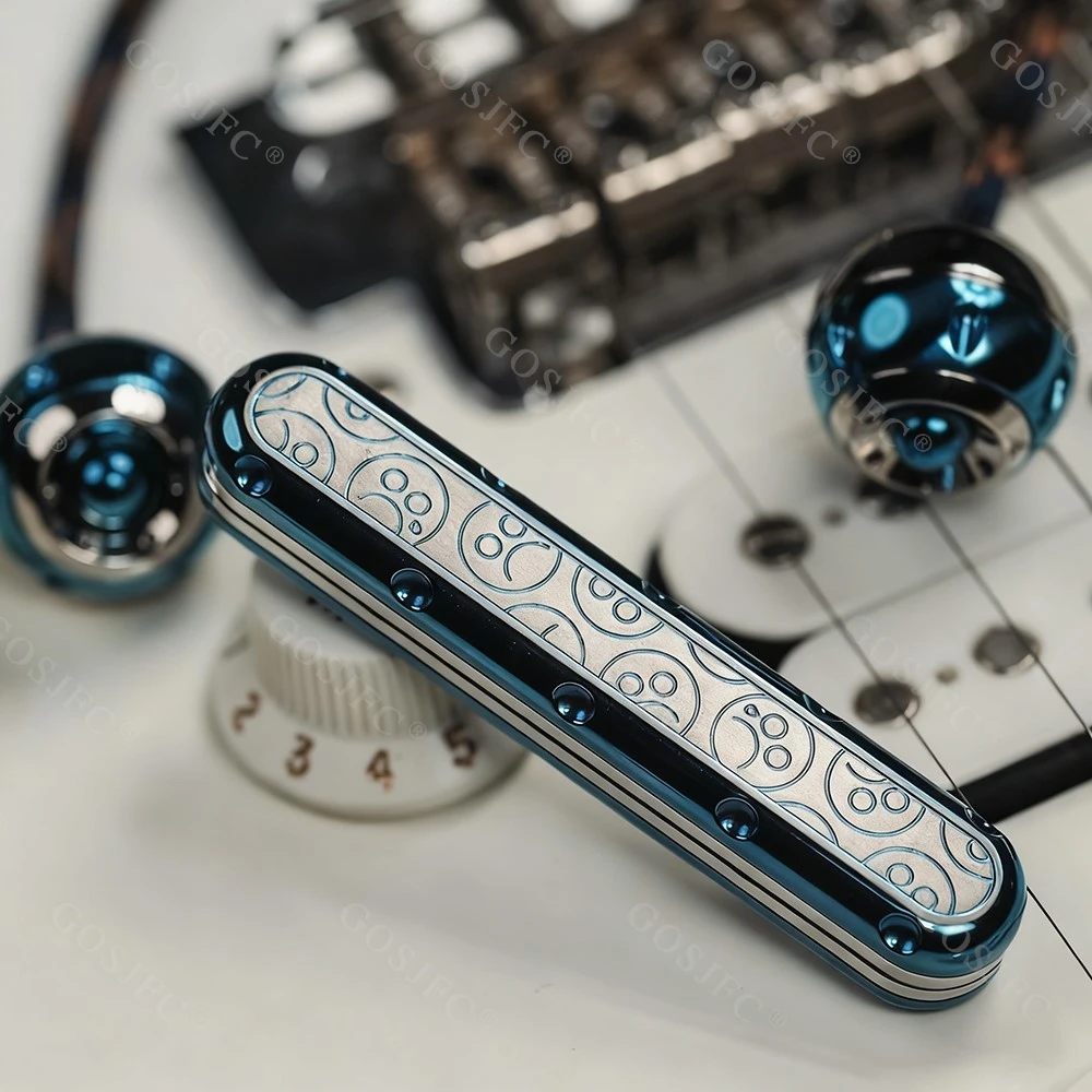 Brinquedos de metal dz topo d titânio azul slider alívio do estresse brinquedo brinquedos para adultos projetos originais empurrar slider