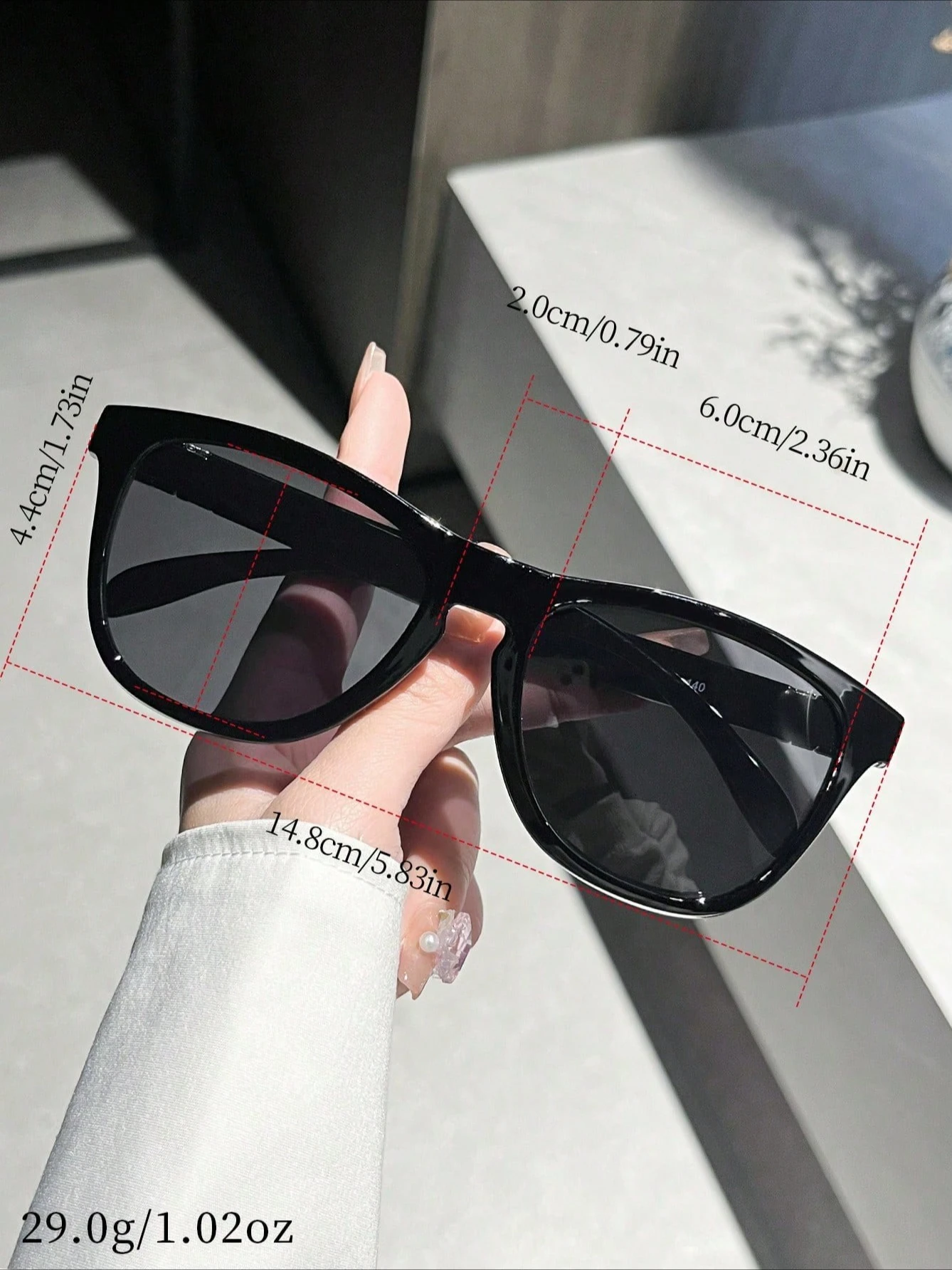 نظارات شمسية مربعة كلاسيكية للسفر باللون الأسود الأكثر مبيعًا للجنسين