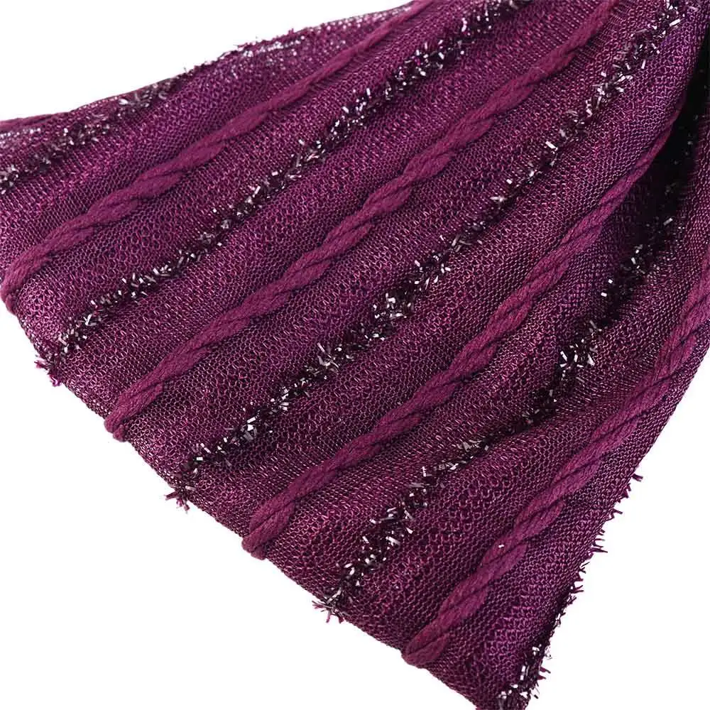 Brimmed Mother Hair Hoop Sequin Shiny Stripe Elastic Hair Band Women Headband Korean Headwear Mesh Hairbands Wide Hair Band