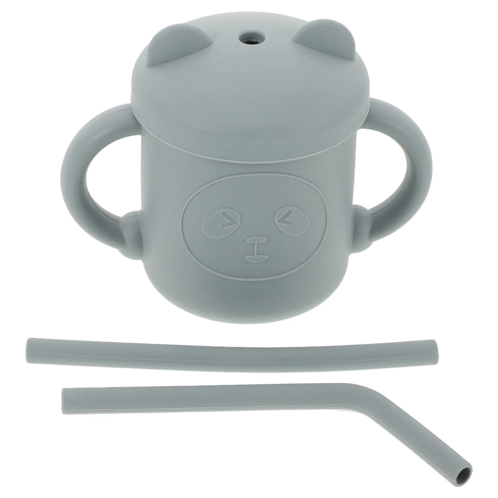 

Silicone Baby Straw Cup Ergonomic Handle Spill Proof Training Cups For Toddlers Kids Drinking Water Bottle Infant Smoothie