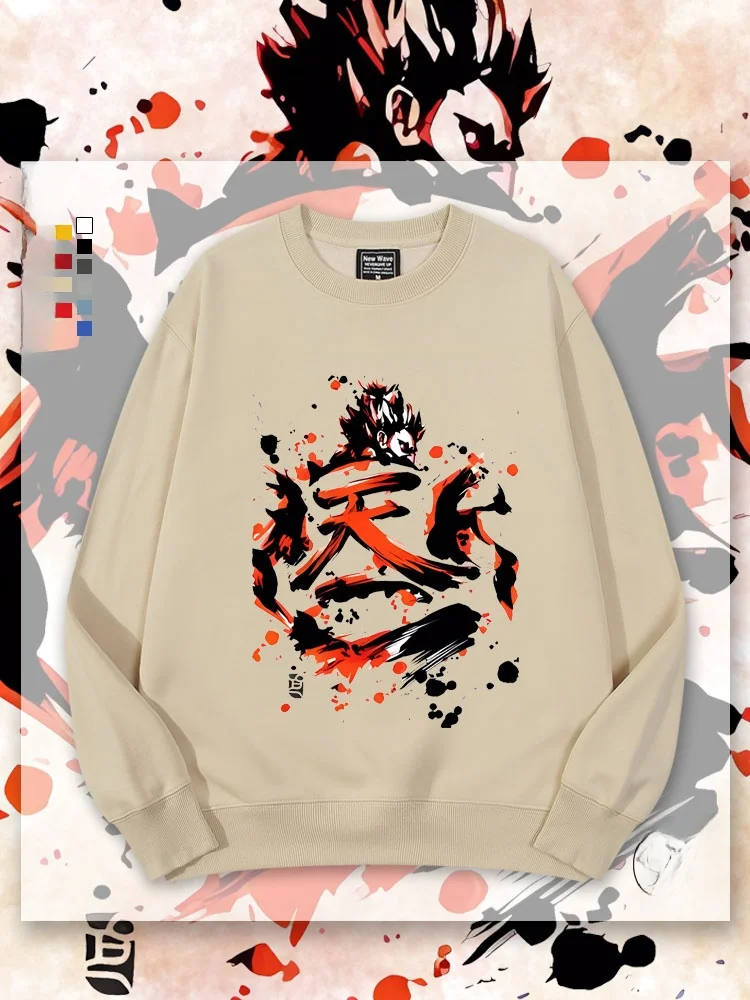 

Толстовка с принтом Street Fighter 6 Fighting Ghost от Capcom, утепленная, с круглым вырезом, для повседневной носки, в стиле стритвир