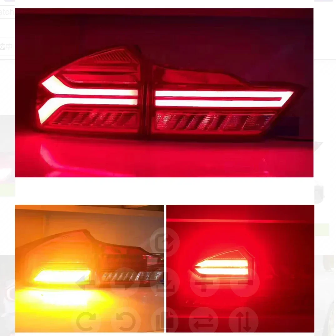 LED ด้านหลังเบรคไฟท้ายไฟเลี้ยวสําหรับ Honda CITY 2015 2016 2017 2018 2019 อะไหล่รถยนต์และการปรับเปลี่ยน