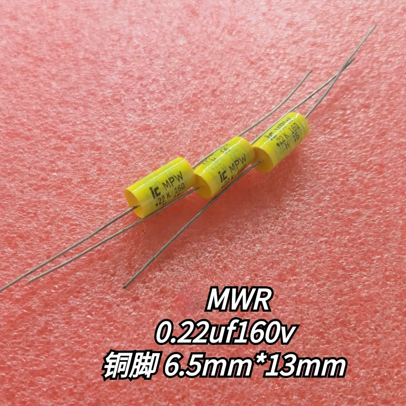 

10PCS ic MWR copper pin axial capacitor 0.22uf 160v 220nf 160v 224 160v