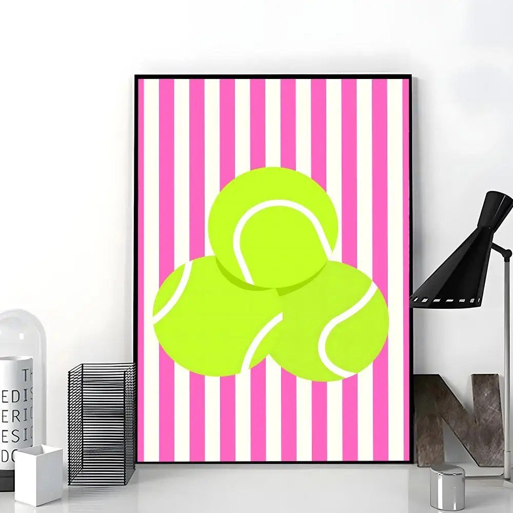 Tennis Racquets And Balls Poster Paper Print Home Living Room Bedroom Entrance Bar Cafe Art Painting Decoration