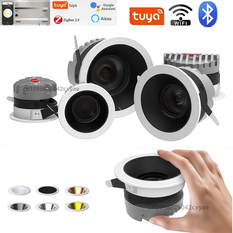 

Dimmable anti-glare spotlights, LED downlights, COB ceiling lights, AC110-220V anti-glare indoor kitchen and living room bulbs