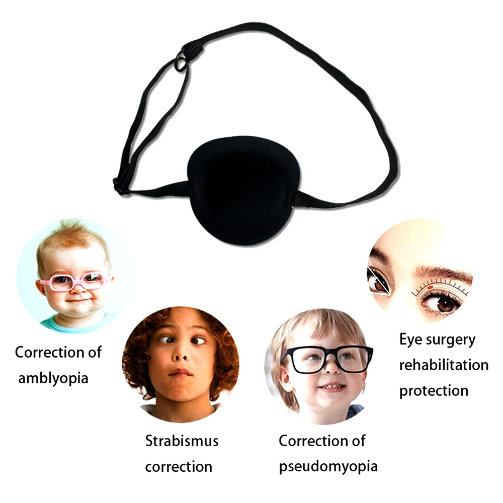 1Pcs Eye Patch Single Eye Mask Various Elastic Eye Patch Strabismus Adjustable Eye Patch Lazy Eye Patches with Buckle Adult Kid