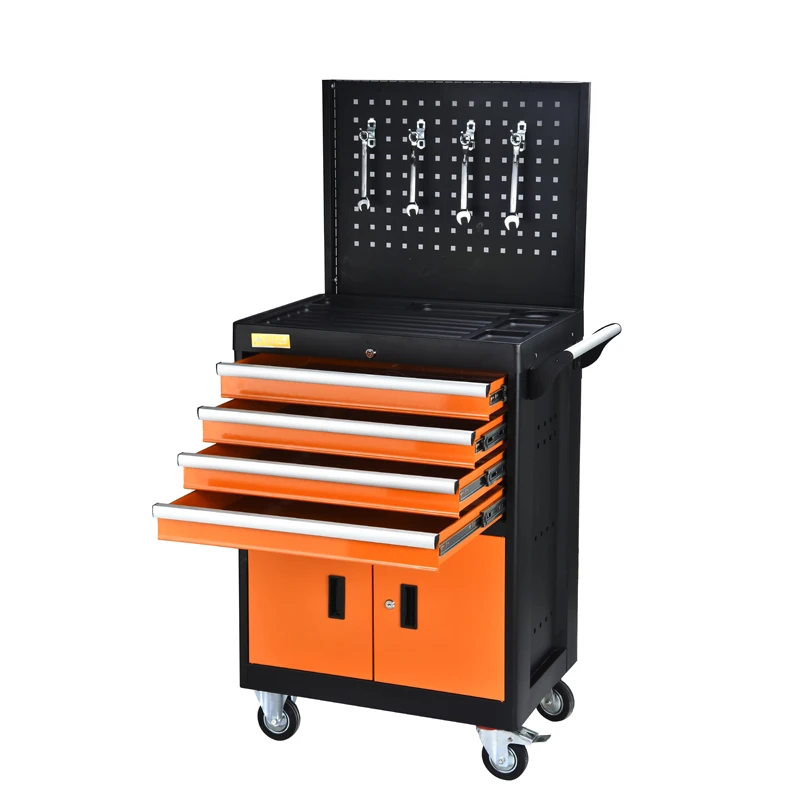 CE Certified High Quality Durable Cold Rolled Steel Professional 4-Drawers Customizable OEM Tool Cabinet 3-Year Warranty For
