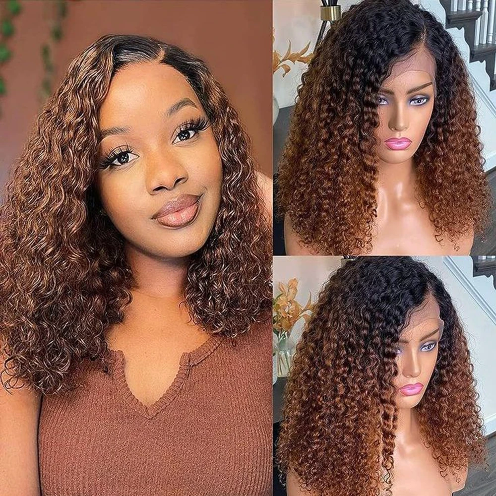 

HD 13x4 Lace Curly Bob Wig Frontal Wigs Human Hair Deep Wave Glueless Wig Brazilian Remy For Black Women Pre Plucked Hairline