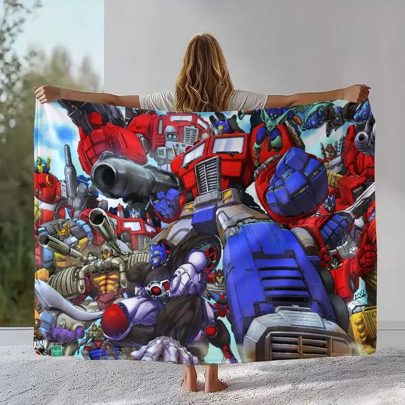 Autobots Transformers Optimus Prime Flannel Throw Blanket,Cozy Warm Blanket for Bed,Sofa,Living Room,Picnic,Camping,Home Decor