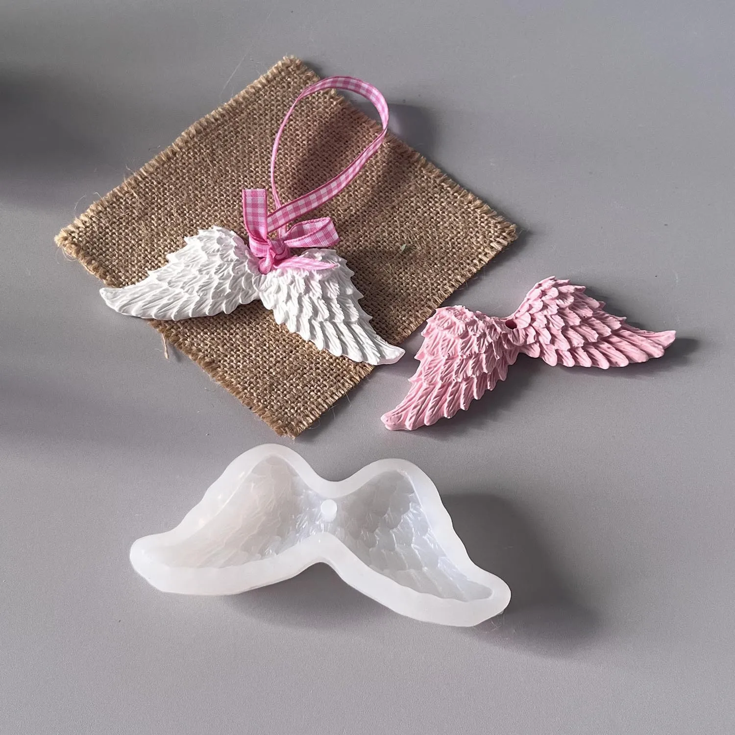 Diffuser Stone Mould Functional Wings Pendant Mould Tag Silicone Mould Creative For Gift Making Diy Crafting Holiday Decoration