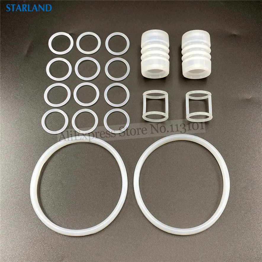 One Bag 18 Pieces Sealing Rings Tubes Parts Silicone Circle Gaskets Accessories Replacement Of BQL818T Soft Ice Cream Machines