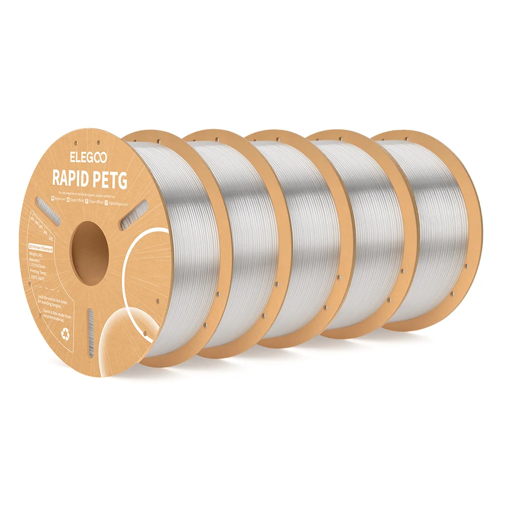 ELEGOO Rapid PETG Filament 1,75mm 1KG Hochgeschwindigkeits 30-600mm/s 3D-Drucker Filament für die Meisten FDM 3D-Drucker