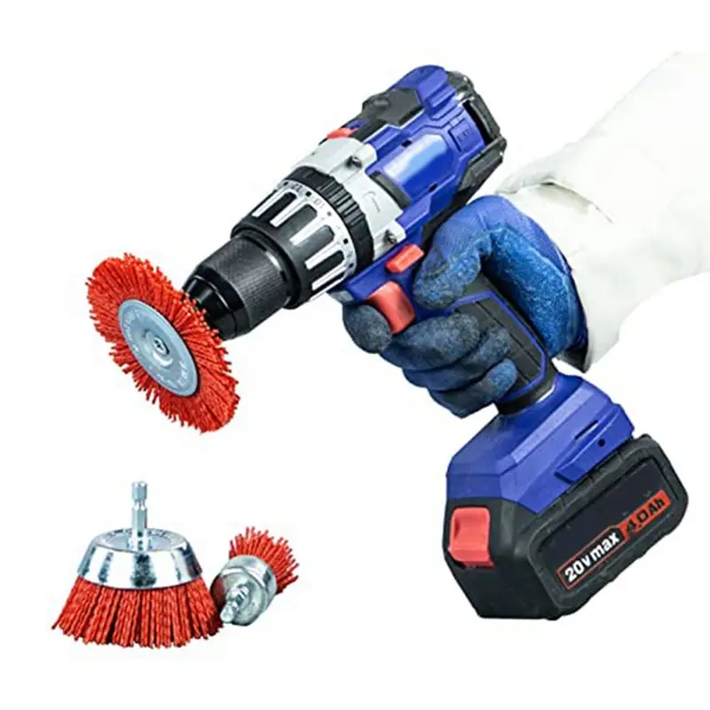 2026 + 9 Pack Nylon Filament Abrasive Wire Brush Wheel & Cup Brush Set ,Nylon Brush Set for Removal Of Rust Paint