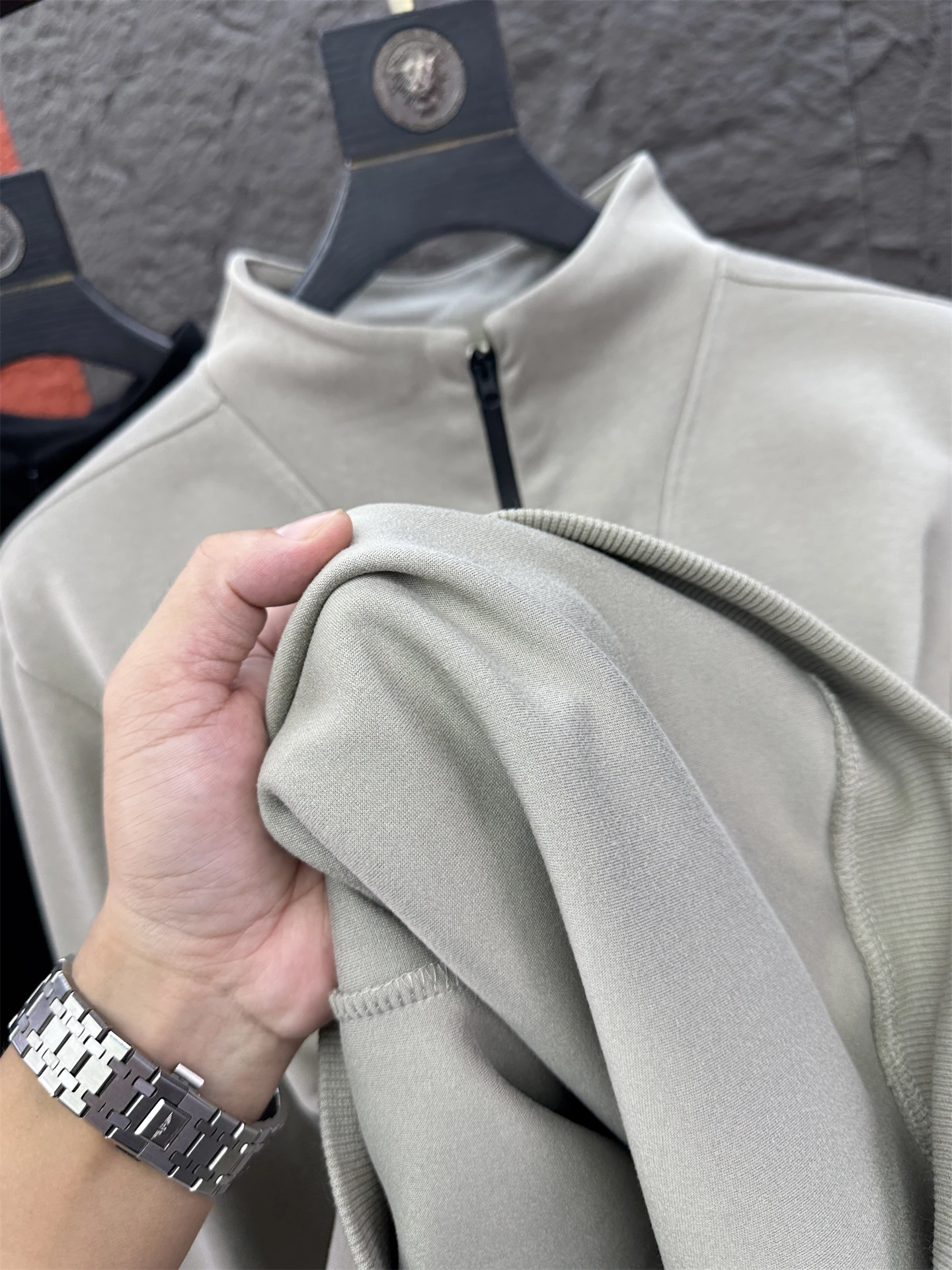 Svip Sli الخريف Faion الرجال هوديي مريح f سستة الوقوف طوق عارضة البلوز مرونة الدافئة ملابس السفر