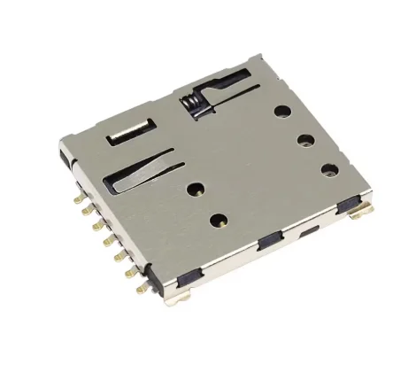 2PCS  Self-Pop-Up NANO SIM 1.37H 7P PUSH-B SIM Card Socket, Mini Card Socket & Card Slot