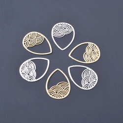 12pcs Oval Charms Connector Brass Pendant Jewelry DIY Handmade