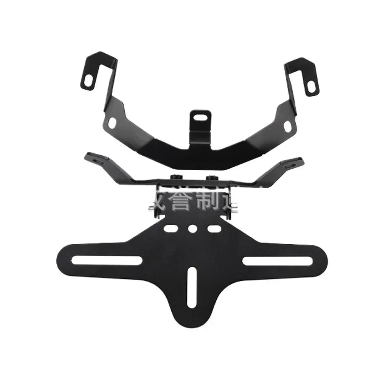 Stainless Steel Short Tail License Plate Holder Foldable Rear Bracket Non Destructive Installation Modification Accessories