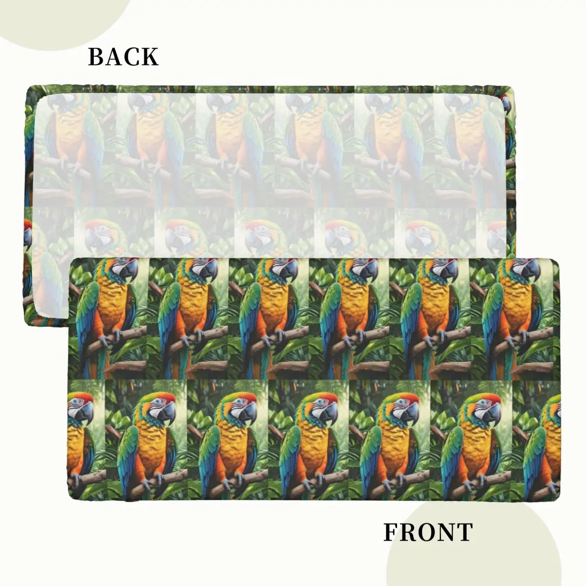 Cute Macaw Parrots Custom Rectangular Tablecloth Waterproof Table Cover for Dining Events Table Cloth