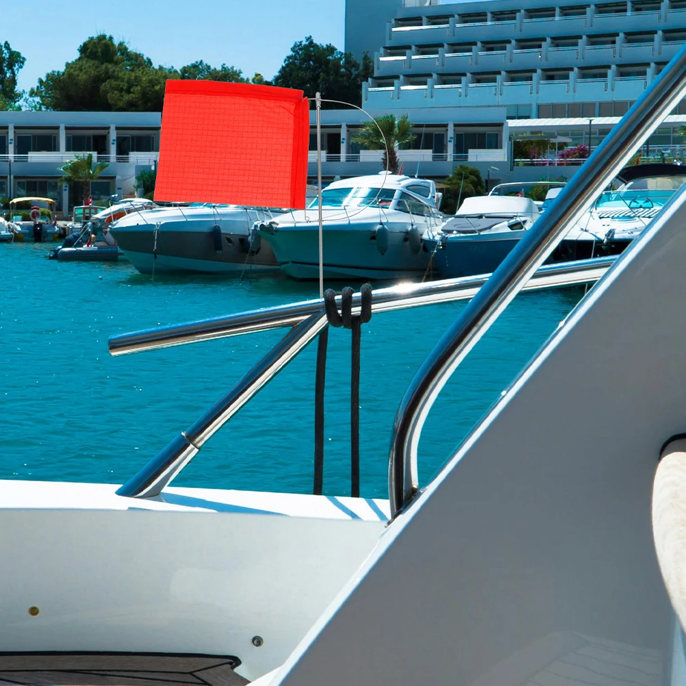 

2pcs Wind Direction Indicator Durable Stainless Steel Marine Accessories Boat Mast Flag Eye-catching Yacht Sailboat