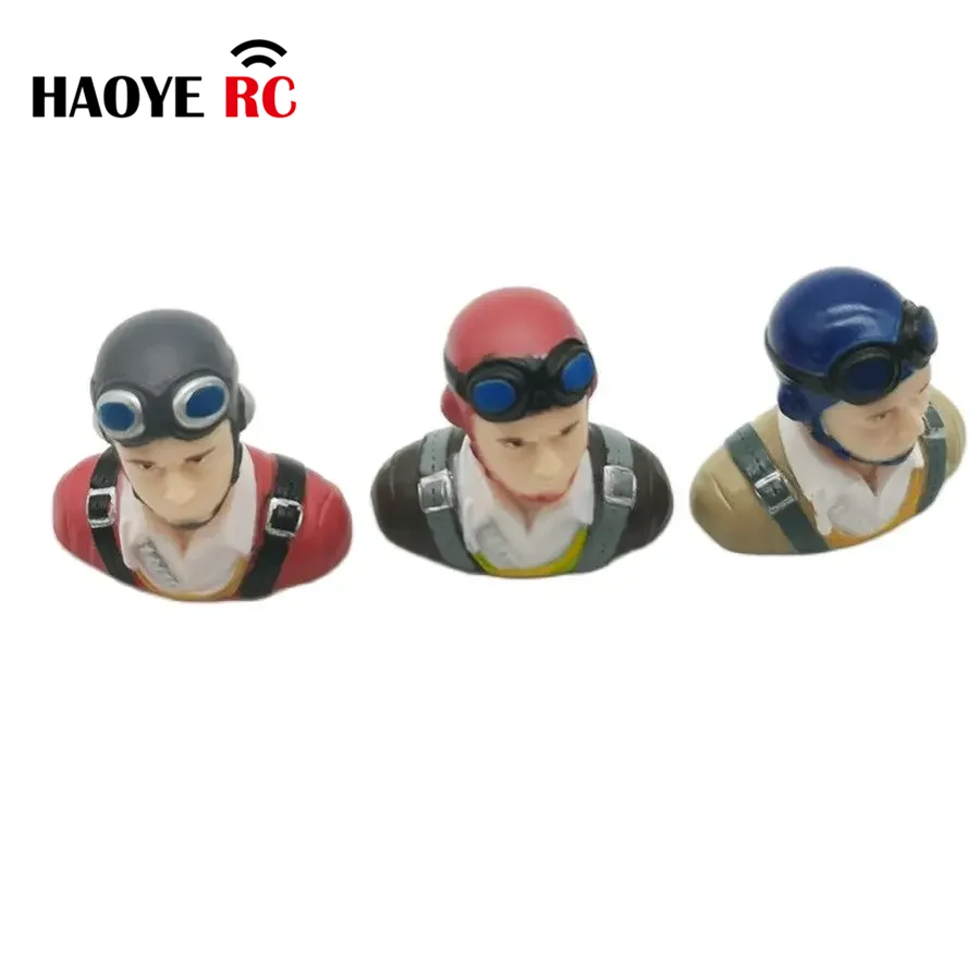 Haoye 1 Pc 1/9 Scale Civil Pilots Figures With Hat Toy Model For RC Plane Accessories Hobby Color Red Blue Grey