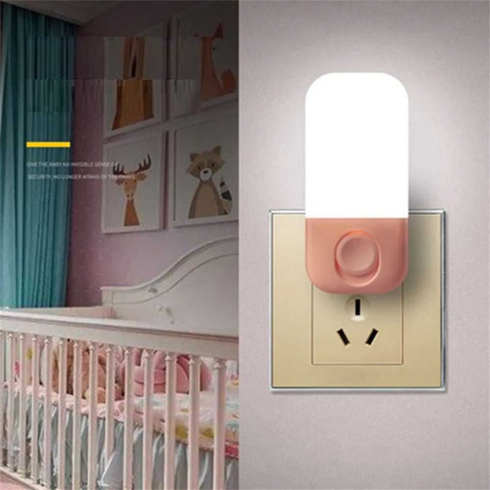 Lampada da comodino 0,78 W Camera da letto Baby Cute Mini Room Decorazione Lampada a risparmio energetico / Dimmer LED plug-in bianco Occhio di allattamento