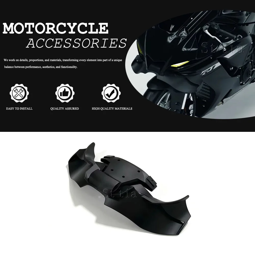 For YZF R1 YZF-R1M 2020-2026 YZF R1 R1M Motorcycle Winglets GP Wing Front Spoiler Lower Lip Downforce Naked Frontal Spoilers