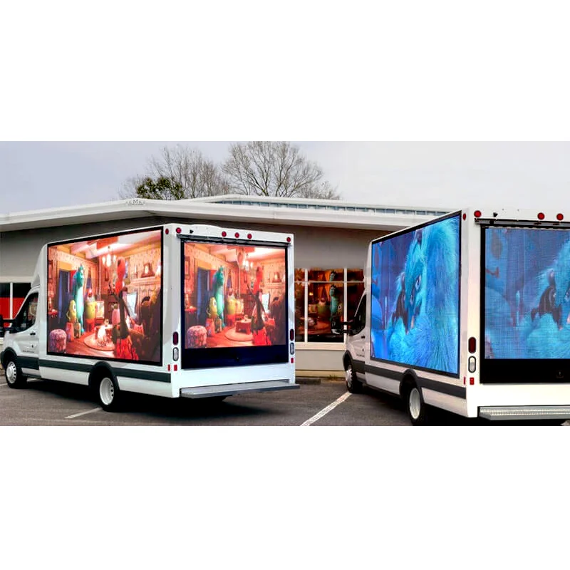P4 Outdoor Digital Mobile Advertising Truck Box Led Display Screen 3 Side Truck Mounted Billboard Sign LED Video Wall