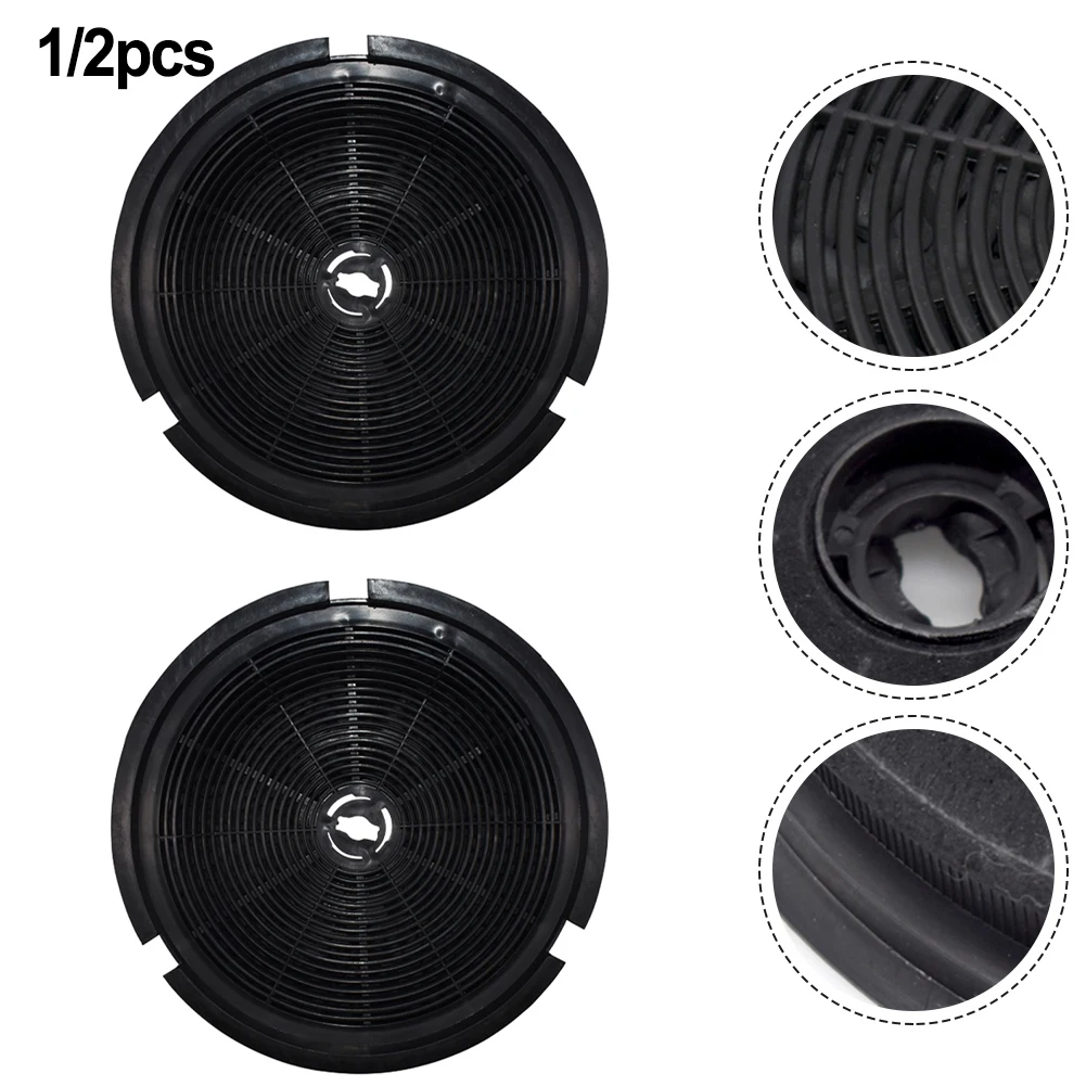 1pc Active Carbon Filter For Extractor Hood Round Active Charcoal Filter For Exhaust Hoods Circulation Range Hood Carb Box