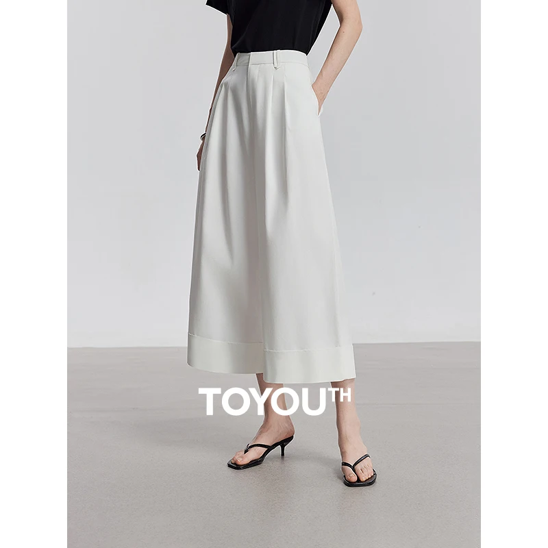 TOYOUTH женские повседневные брюки, новинка лета 2025, длинные брюки из лиоцелла 8527008