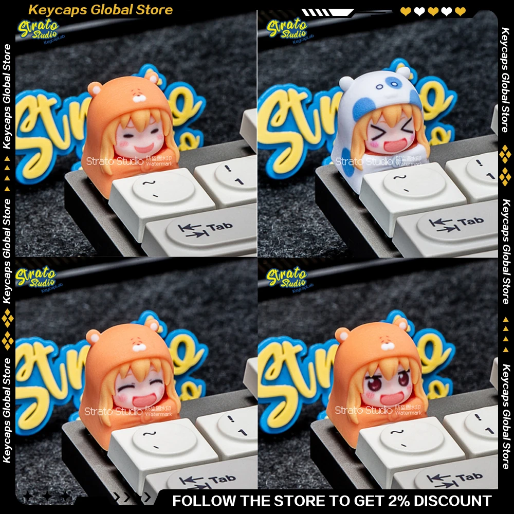 

Himouto Umaru-chan Resin Keycap Customized Handmade Personalized Anime Keycap for Keyboards Kawaii Cute Accessories