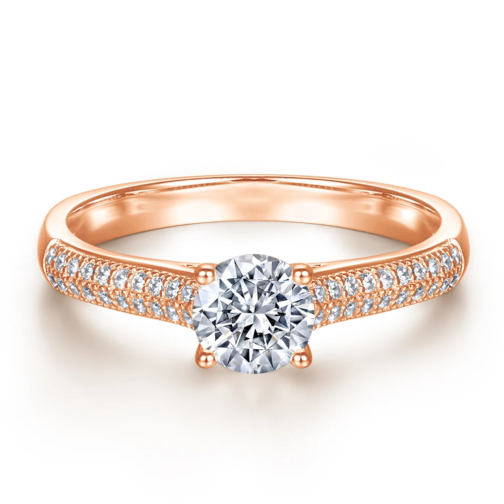 

925 Sterling Silver New Design Rose Gold Finger Rings for Girls