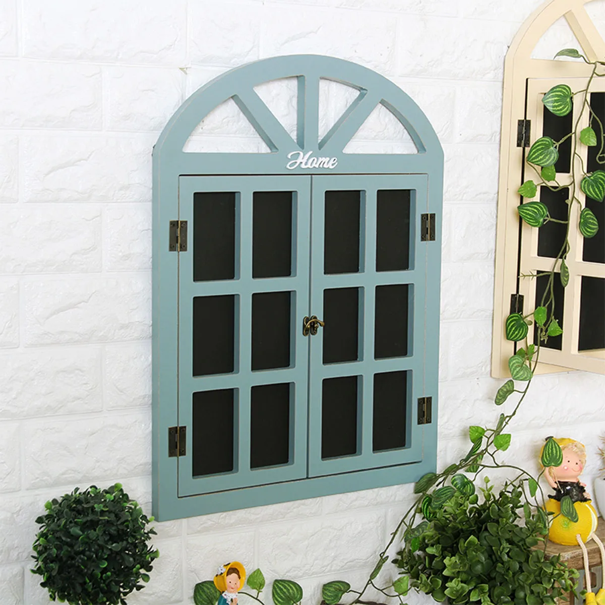 

Rustic Window Frame Wall Decoration Artwork, Hanging Window Pane Wall Decor, Farmhouse Living Room Bedroom Wood Home Decoration