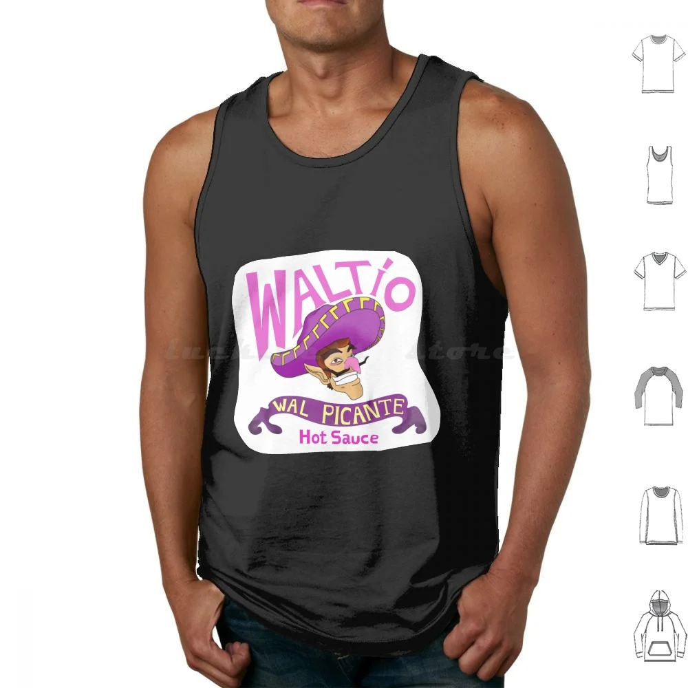 Waltio Tank Tops Print Cotton Waluigi Picante