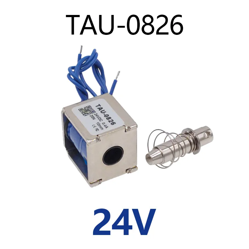TAU-0826B 20N Lineaire Elektrische Magneet Frame Solenoid Elektromagneet Pull Push Slag 10Mm Dc 6V 12V 24V 0826