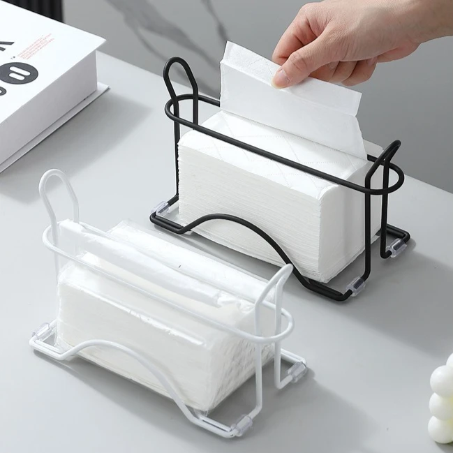 Paper Holder Kitchen Removable Storage Rack Portable Minimalist Anti-Rust Vertical Napkin Holder Space Saving Household