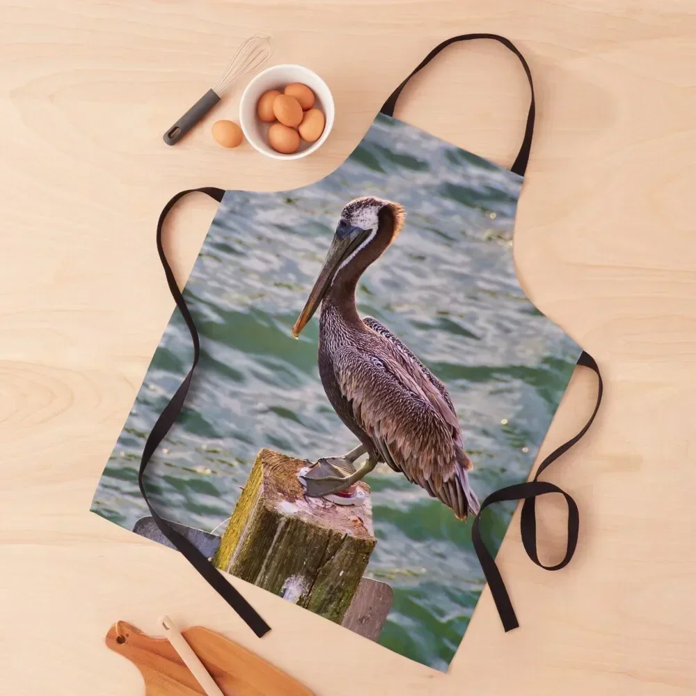 

Pelican on a Post Apron Kitchen Household Items For Girl All For Kitchen And Home Waterproof women Apron