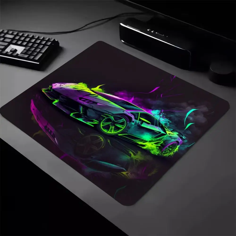 Neon Line Super Car Graffiti Dragon Racing Art Small Mouse Pad Speed Mousepad Premium E-Sports Gaming Desk Mat For Laptop