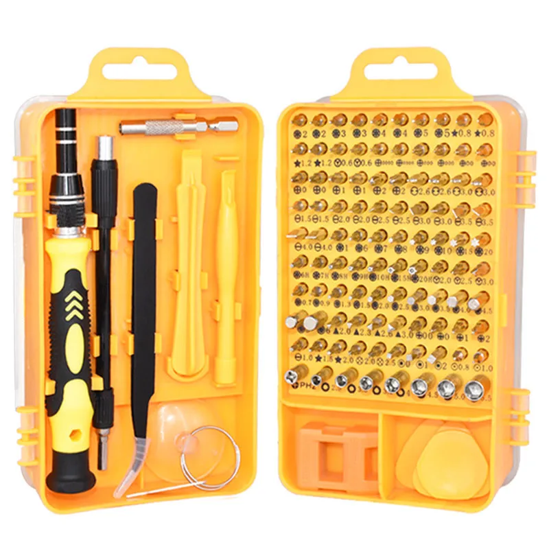 

Multifunction Screwdriver 115 in 1 Set Mini Precision Screwdriver Computer Mobile Phone Device Repair Insulated Hand Home Tools