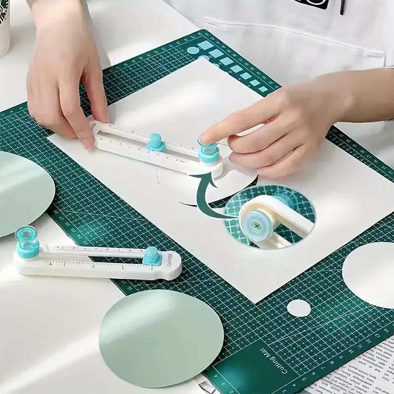 360° Adjustable  Circle Cutter - Precision Scrapbooking Tool for Perfect Circular Paper Cuts - Ideal for Craft Enthusiasts