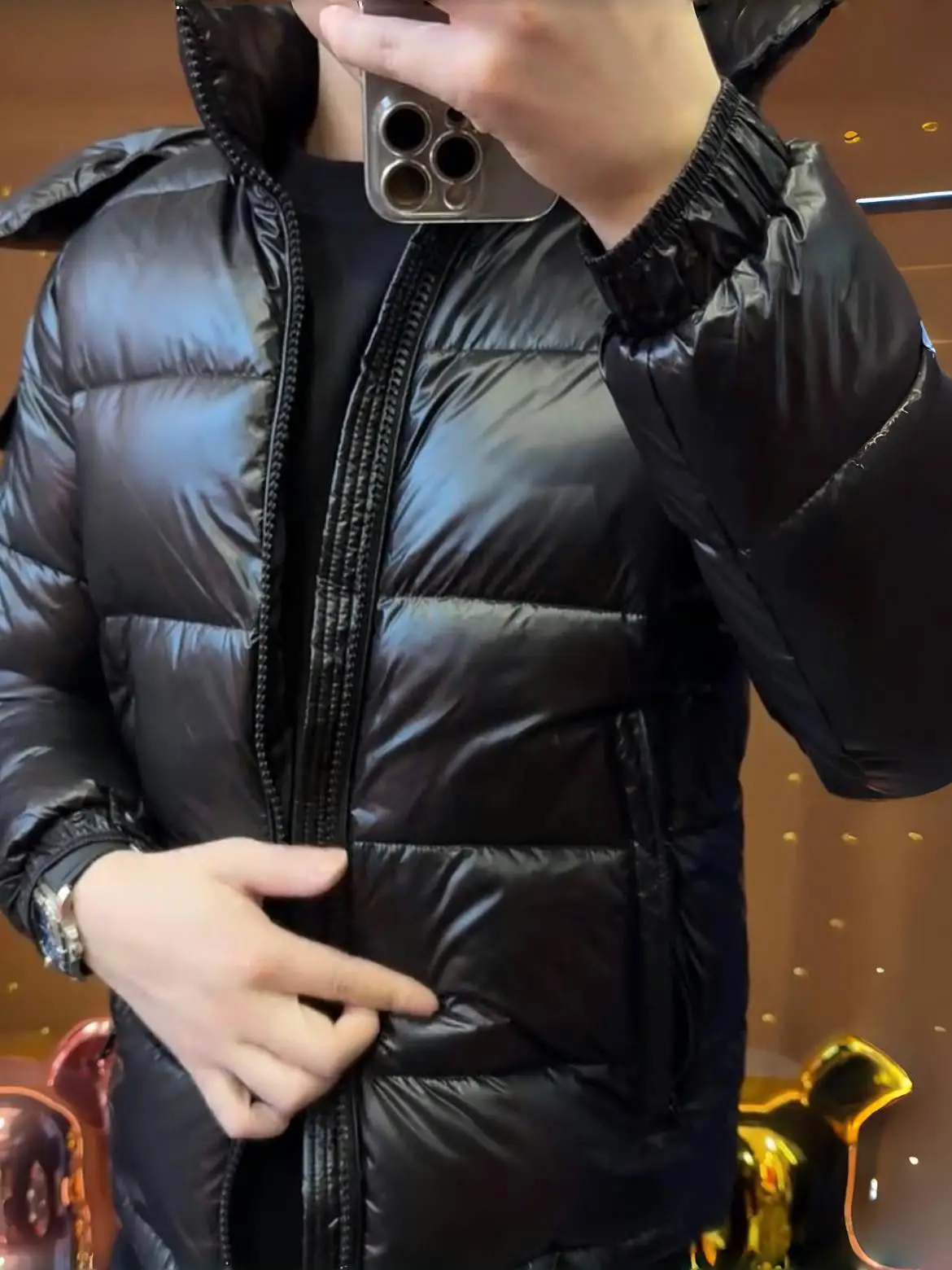 

Высококачественная мужская пуховая куртка европейского стиля, зимняя, утепленная, глянцевая, с капюшоном, классическая, универсальная, теплая верхняя одежда