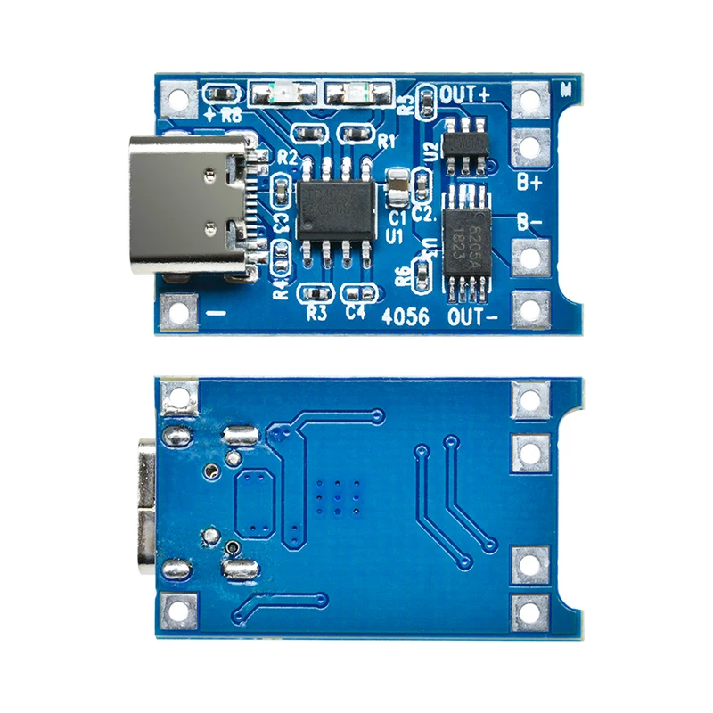 Papan pengisi daya baterai Lithium, 5 buah 5V 1A mikro/tipe-c/Mini 18650 TP4056 papan pengisi daya dengan perlindungan fungsi ganda Li-ion