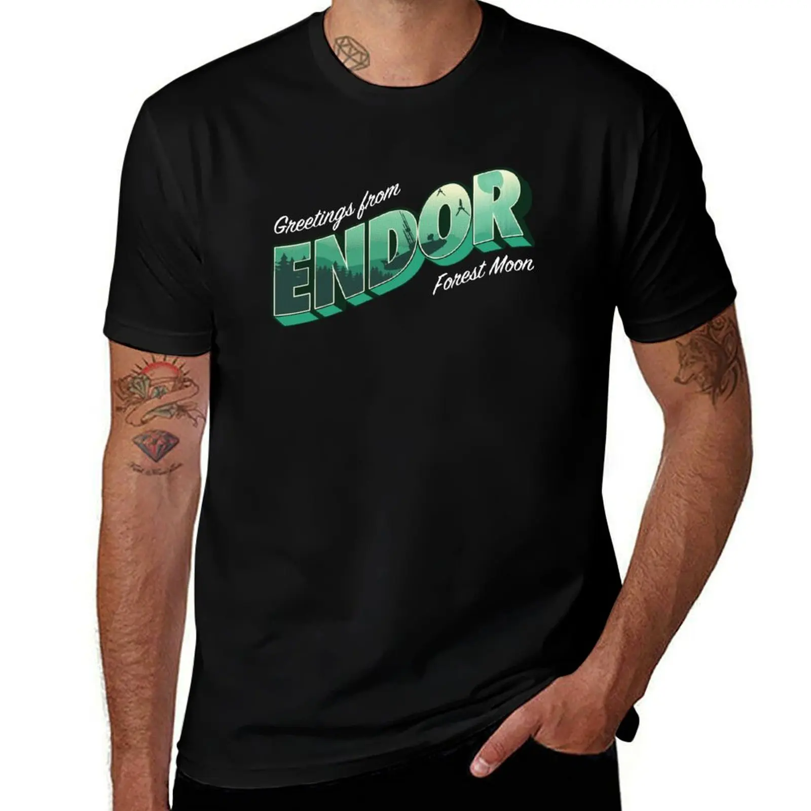 

Greetings from Endor - Forest Moon T-Shirt g man t shirts for men man t shirt graphic cotton t shirts high quality T-Shirt