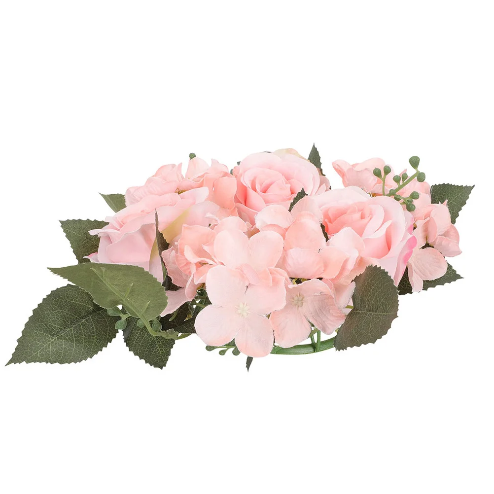 

Artificial Flower Ring Decoration Party Table Wreath Centerpiece Ring Christmas Holiday Garland Party Wreath