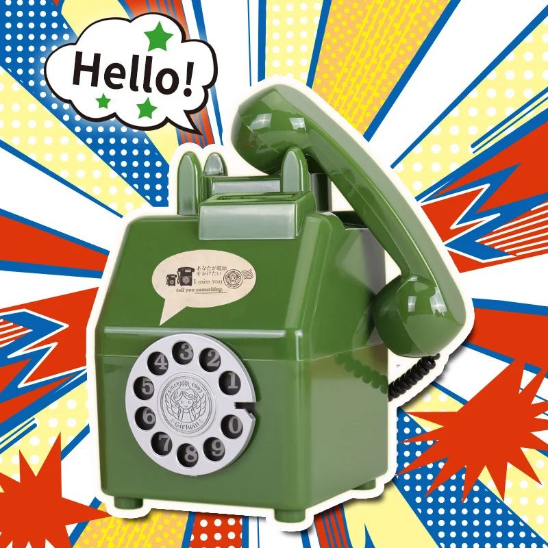 Retro-Telefon-Spardose Geschenk für Jungen und Mädchen Kinder-Fotografie-Requisiten Aufbewahrungsdose Zimmer-Foto-Requisiten Dekoration Geschenke – Detail 12