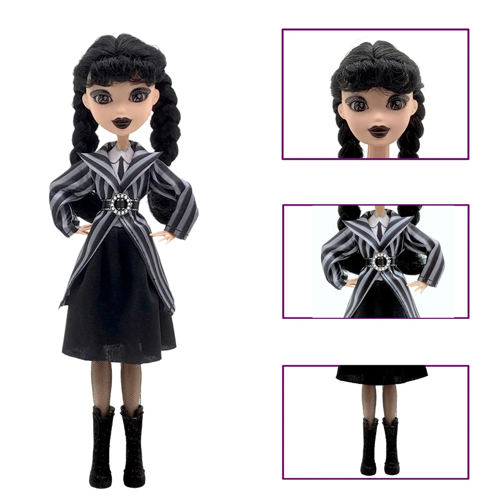 Muñeca Addams de miércoles, figura de acción bonita, juguetes para niños, familia Addams 1/6, 30cm, muñeca de Anime BJD, decoración de habitación, modelo DIY, regalo de cumpleaños