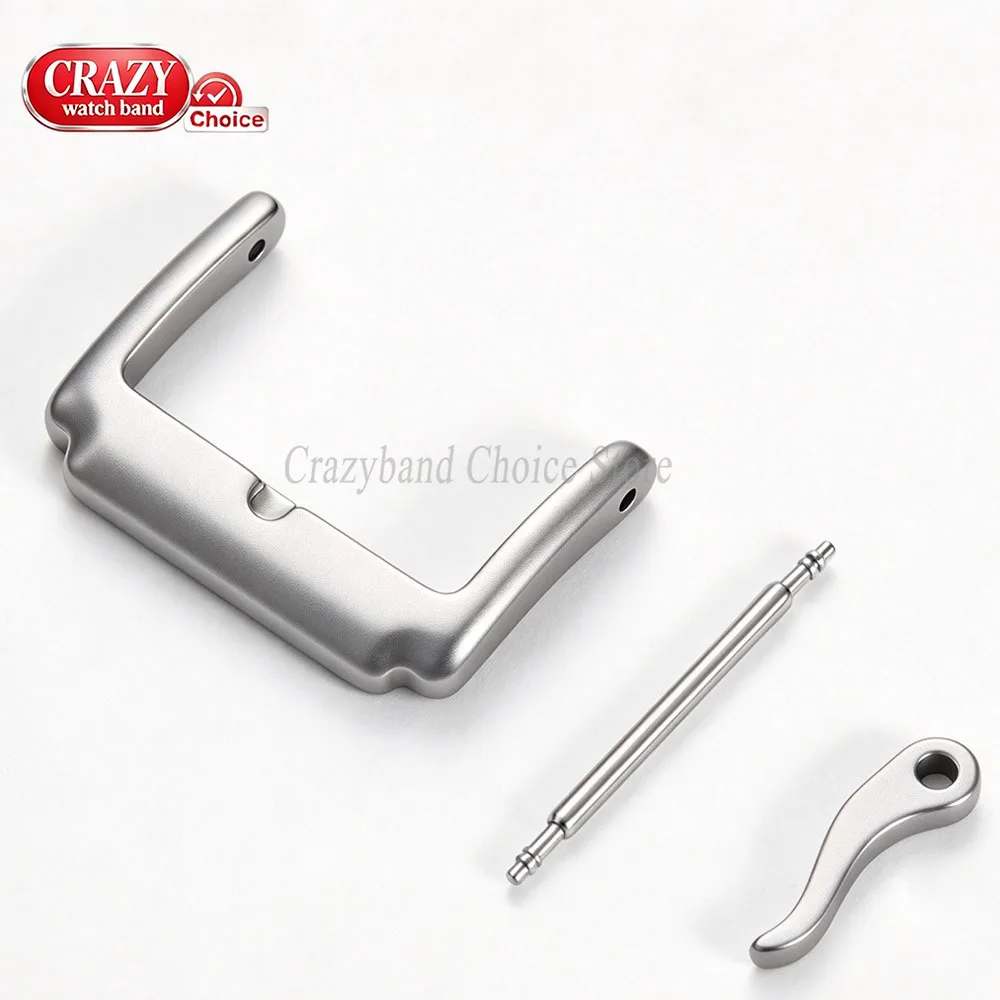 10 12 14 16 18 20 22mm Watch Buckle Stainless Steel Pin Clasp for Leather Nylon Watchband Universal Matte Silver Button Accessor